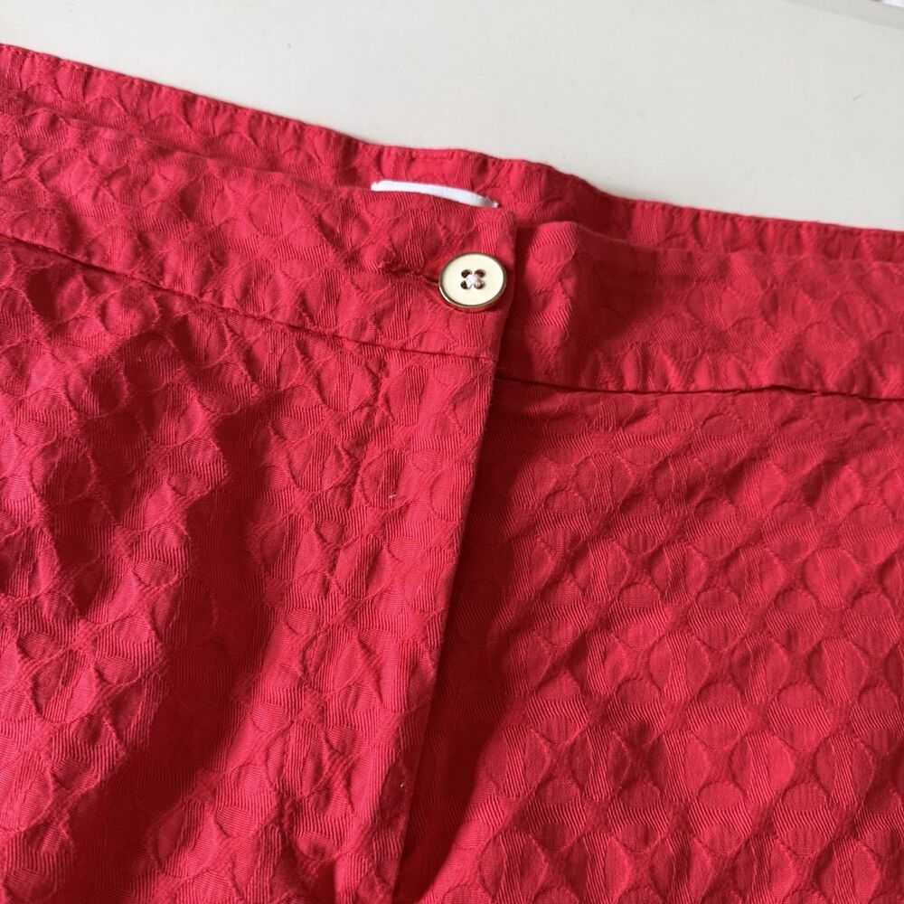 Womens Crown & Ivy Shelby Watermelon Red Eyelet Scalloped Hem Stretch Shorts 22W - Picture 3 of 16